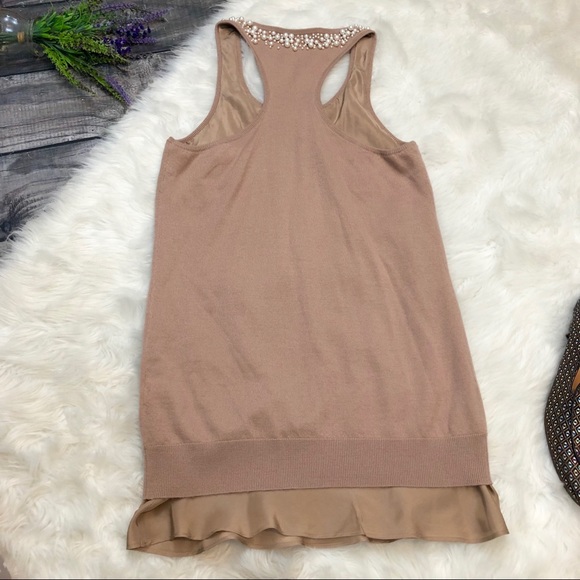 ROBERT Rodriguez Pearl Trim Cashmere Tank - Picture 5 of 7